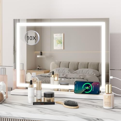 Yourlite Hollywood Vanity Mirror With Lights, 50x40cm Lighted Makeup Mirror