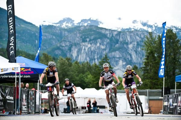 It's Jason Sager (Jamis) taking the stage 6 win ahead of Barry Wicks and Kris Sneddon (Kona) since the Kona team's time was scored on its second rider to cross the line