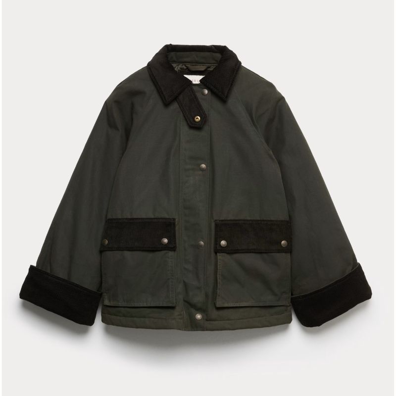 M&amp;amp;S, Per Una Waxed Pure Cotton Utility Jacket