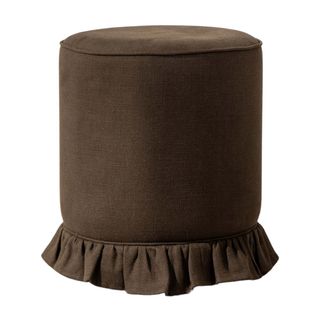 Frill Pouffe in Walnut