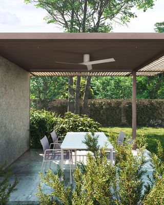 Kettal fan in an outdoor veranda