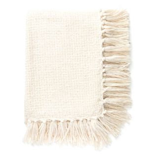 Lorenzo Cream Grid Throw