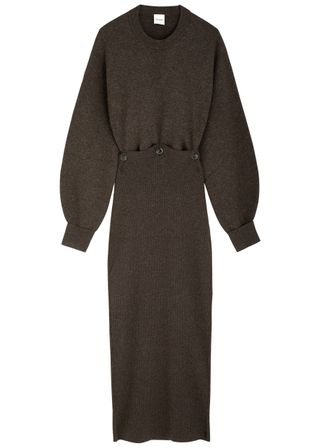 Zothy Wool-Blend Maxi Dress