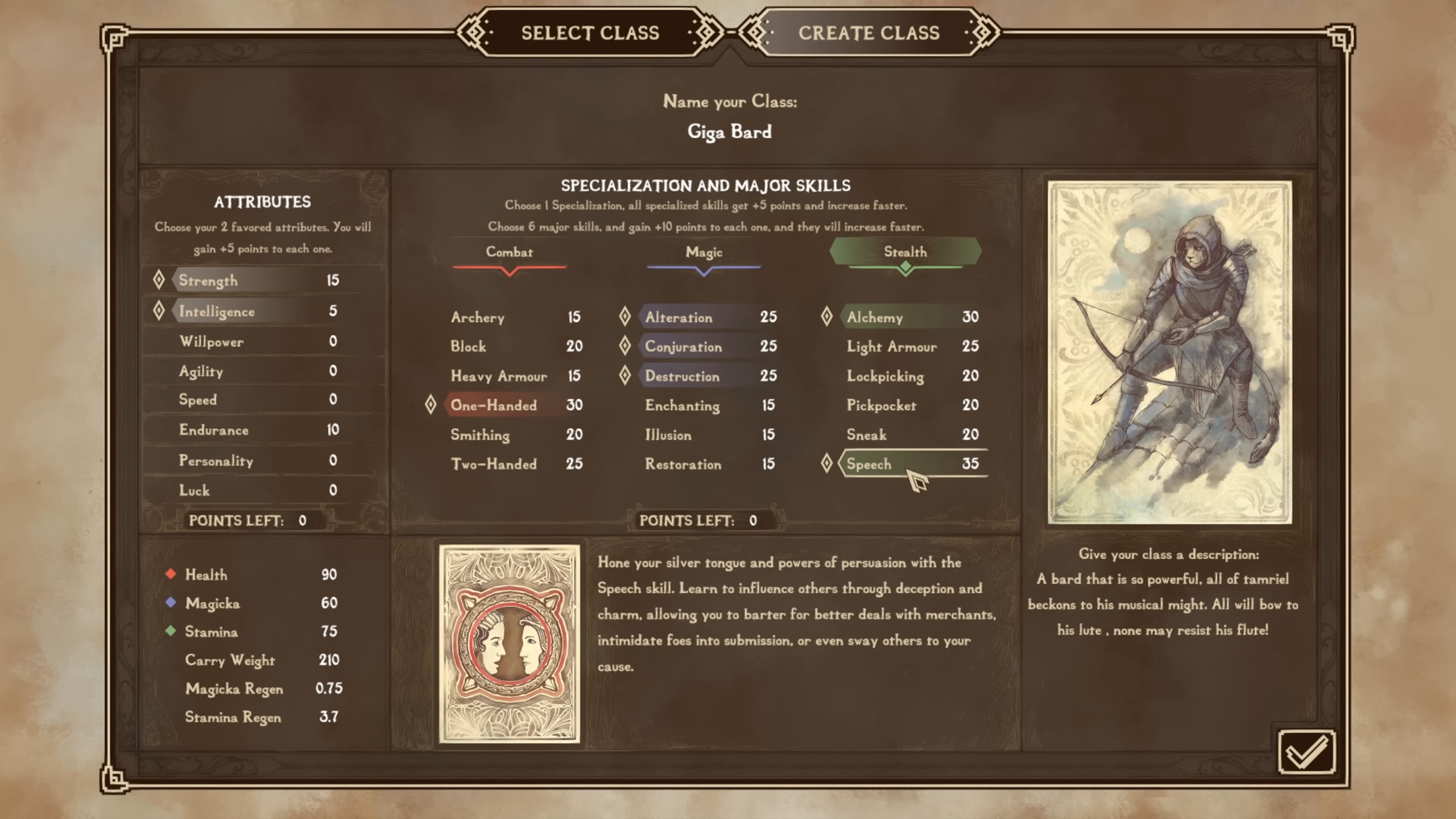 Skyblivion custom class menu