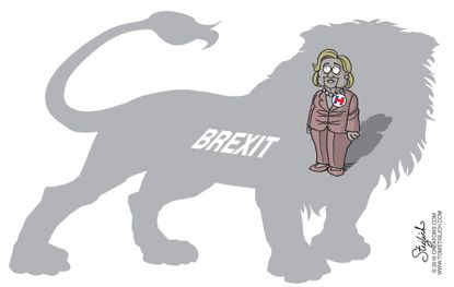 Political cartoon U.S. 2016 Hillary Clinton Brexit
