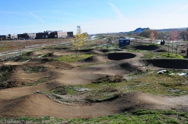 Pump track at Valmont Park