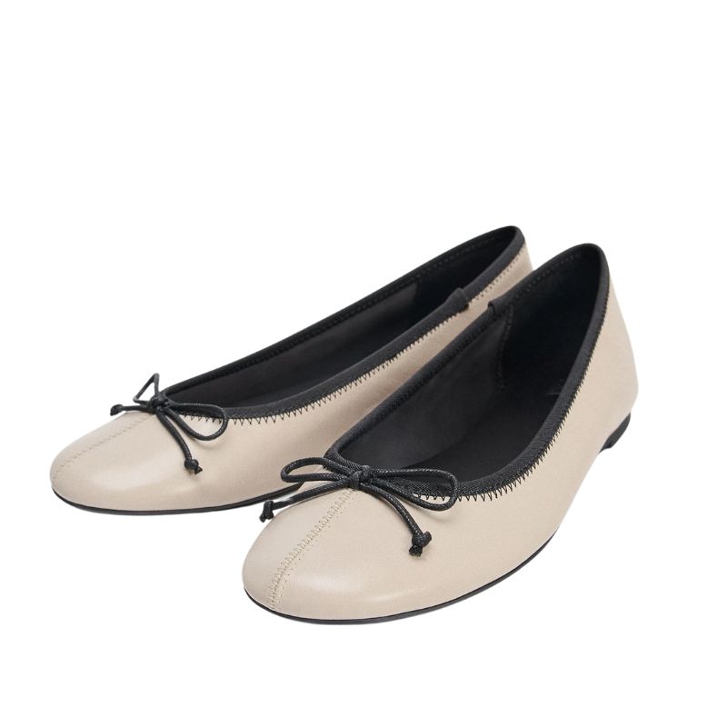 A cutout of Zara contrasting ballet pumps