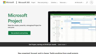 Microsoft Project website screenshot