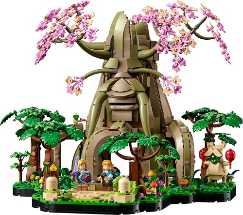 Lego the Legend of Zelda Great Deku Tree 2-In-1 - Collectible Display Set With Princess Zelda & 3 Link Minifigures - Building Kit for Adults & Gift Idea for Gaming Fans - 77092