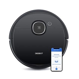 Ecovacs DEEBOT OZMO 920 2-in-1 Vacuuming & Mopping Robot with Smart Navi 3.0 Systematic Cleaning, Multi-Floor Mapping, Works with Alexa, Large, Black