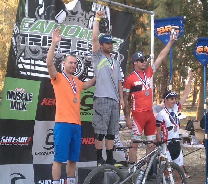 Macky Franklin on the Fontana Super D Podium