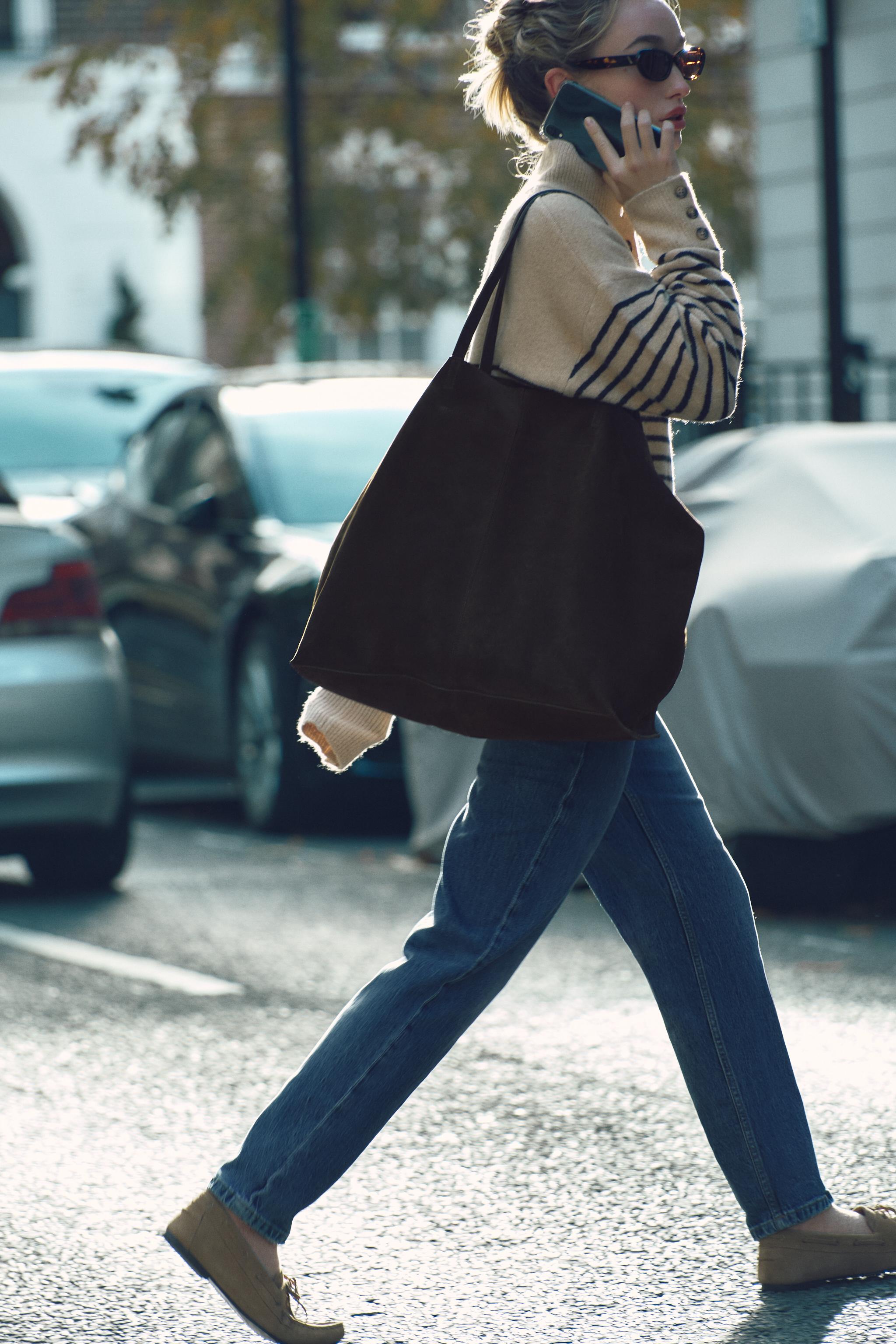 Suede Maxi Tote