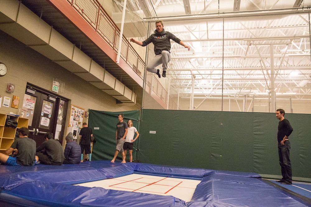Colin Joyce gets airborne at Rally's winter camp