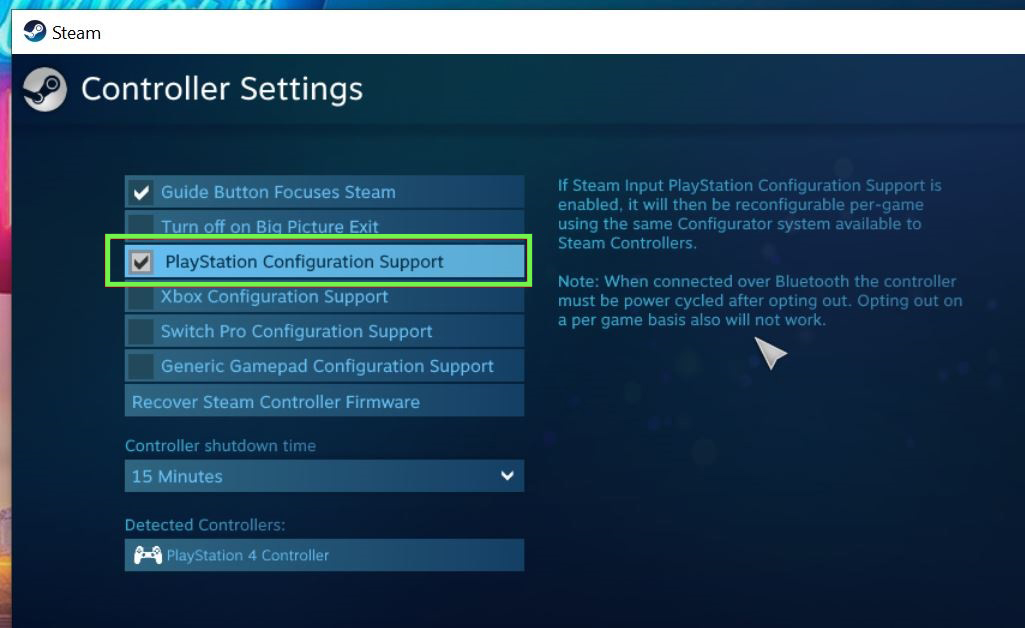 How to use a PS4 controller on Steam — PlayStation Configuration Support
