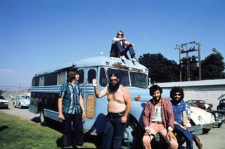 Canned Heat in 1969 with their tour bus