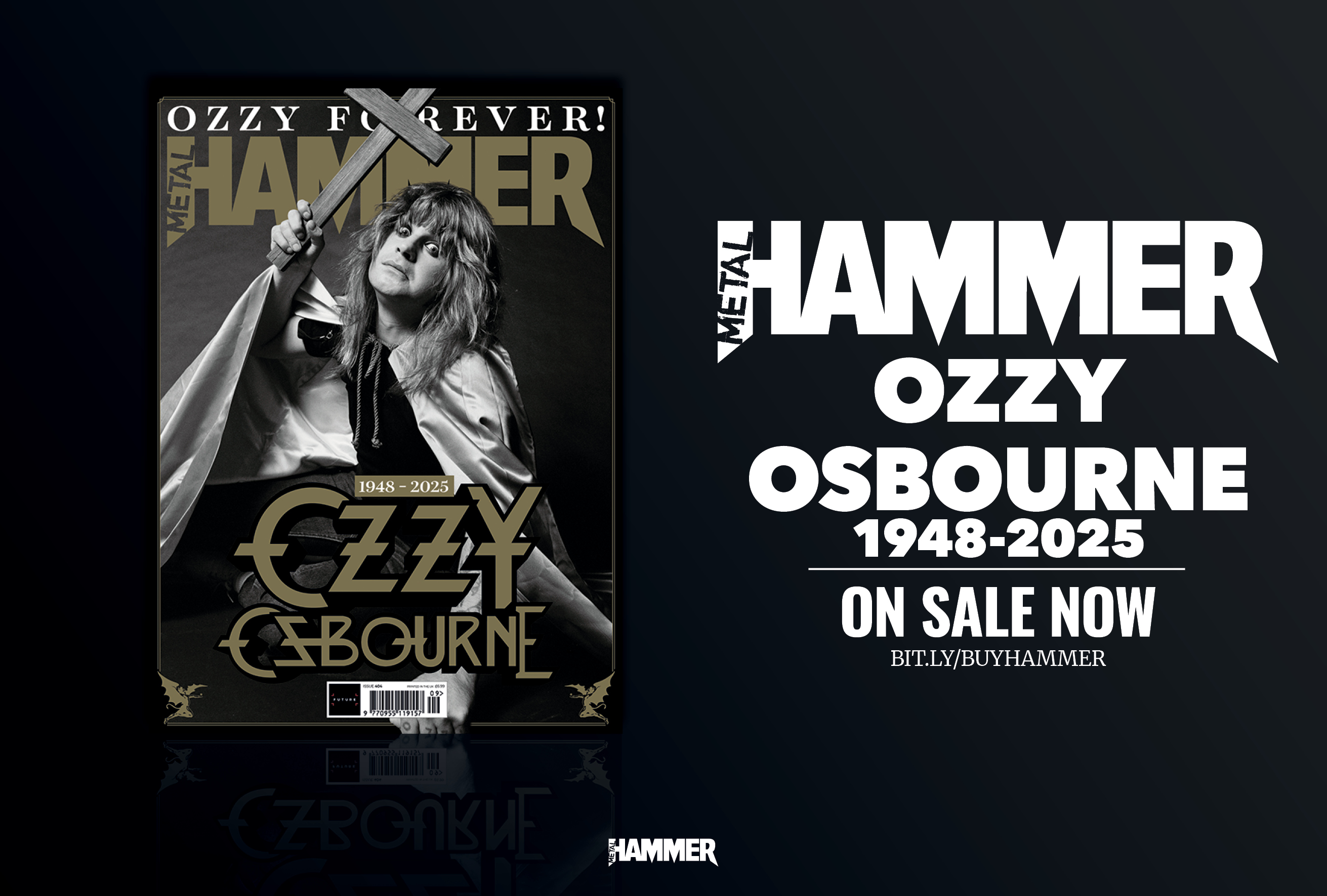Ozzy Osbourne on the cover of Metal Hammer issue 404