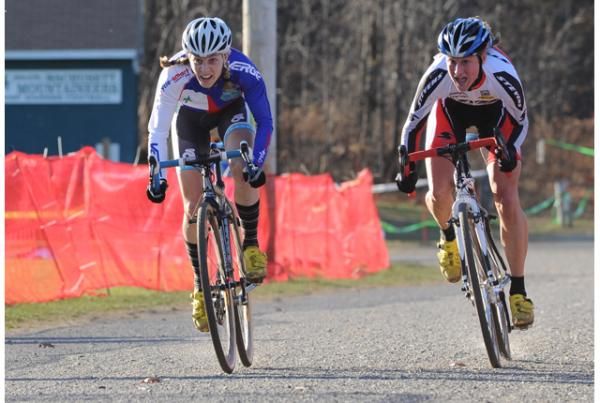 Rebecca Wellons muscles in ahead of Maureen Bruno Roy for third place.