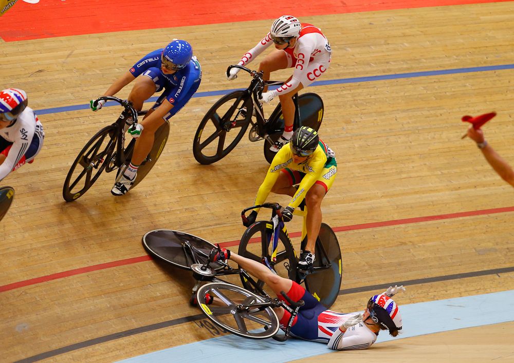 A crash in the keirin caught many out