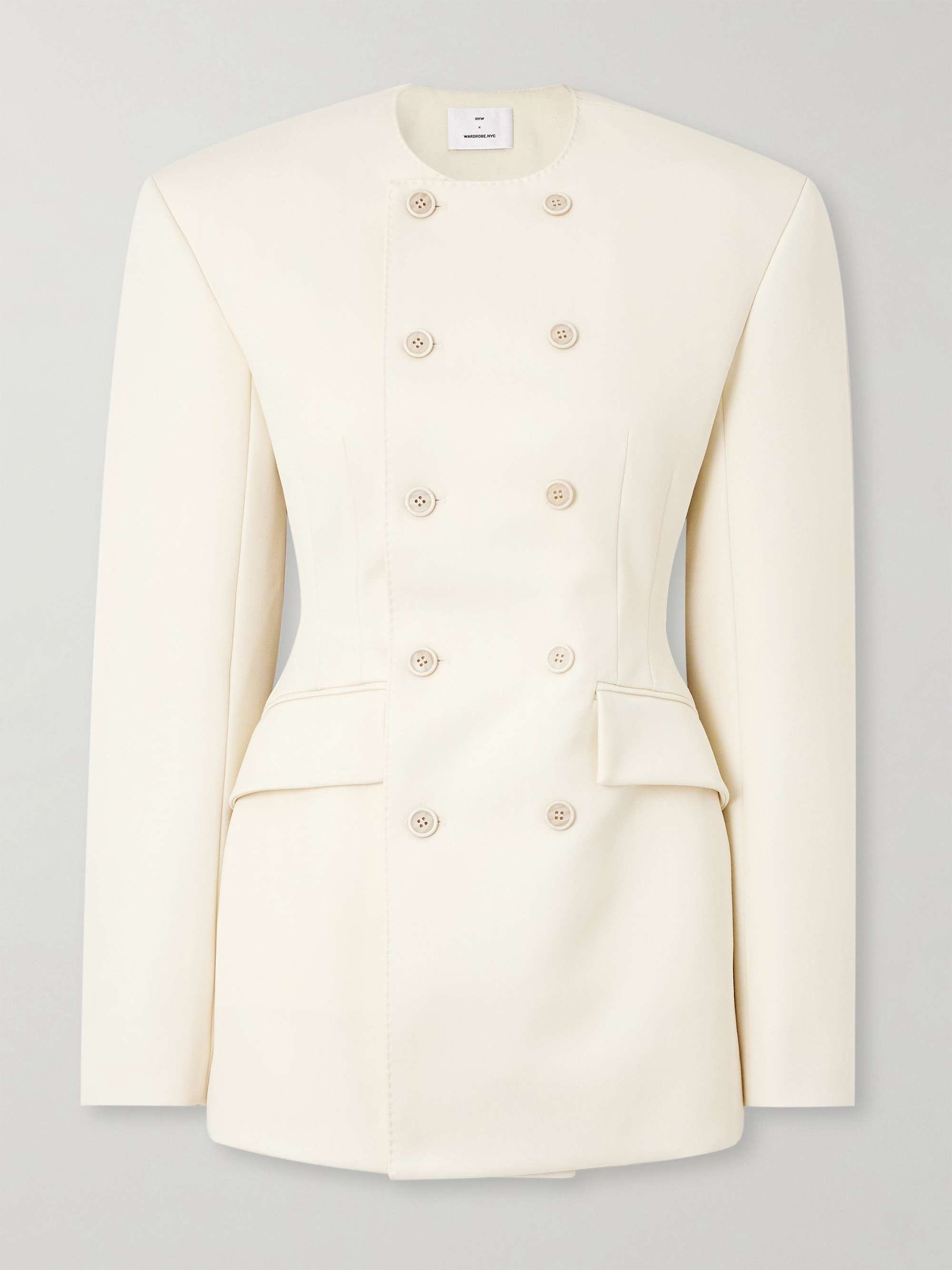 + Rhw Double-Breasted Twill Mini Dress