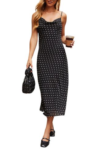 Ainsley Polka Dot Midi Slipdress