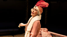 Image of Patricia Hodge on stage performing 