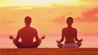 meditation, yoga, couple