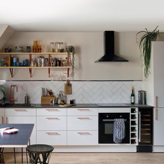 kitchen with drawers and oven