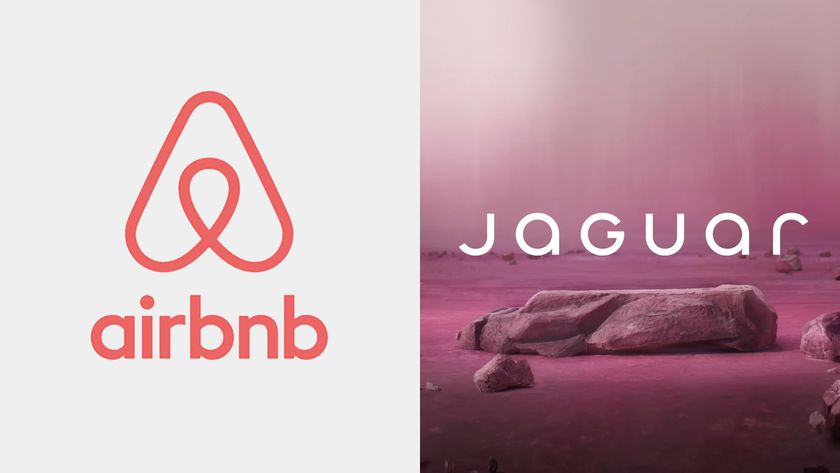 Airbnb logo and Jaguar logo