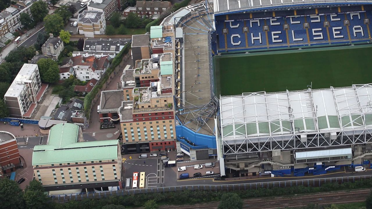 Chelsea FC’s Stamford Bridge stadium in west London 