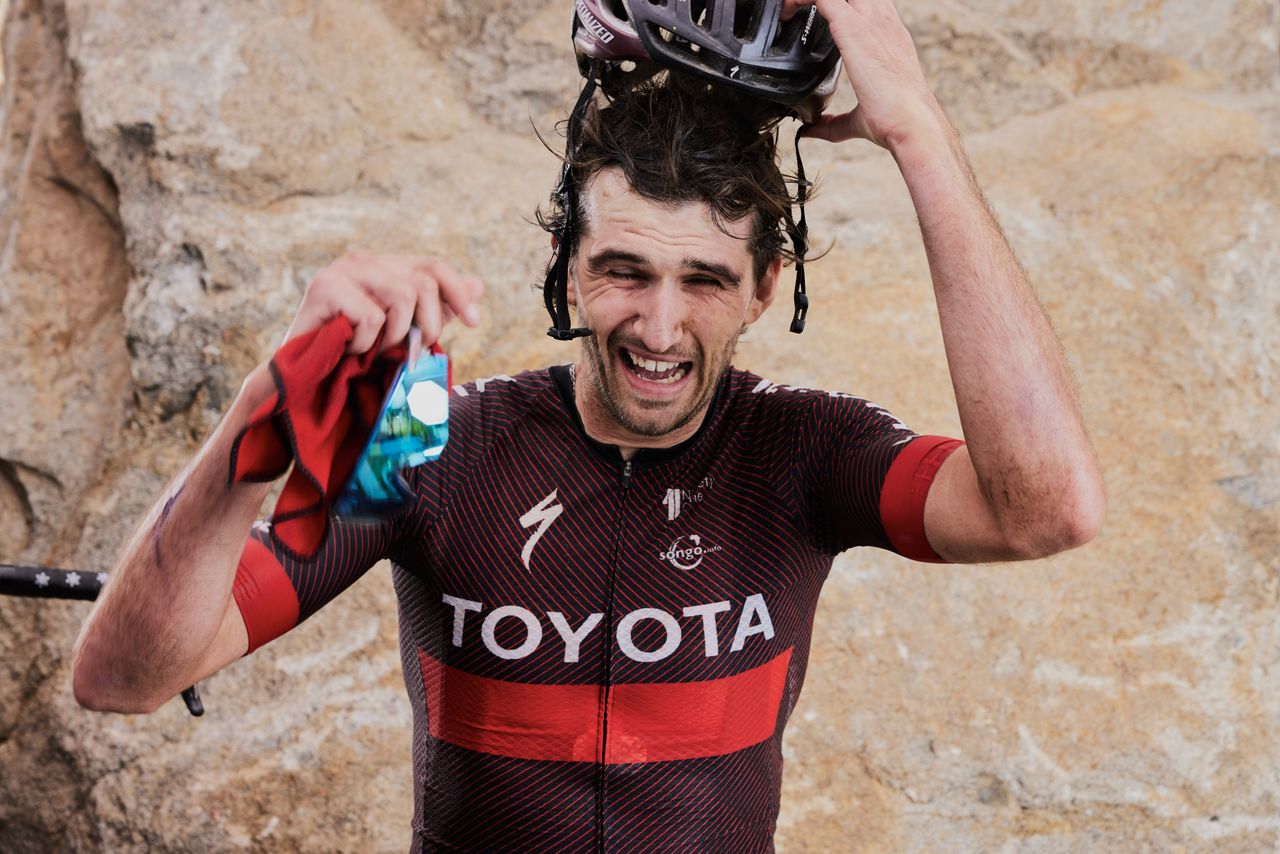 Matthew Beers (Toyota-NightyOne-Specialized) after the Belgian Waffle Ride California 2022