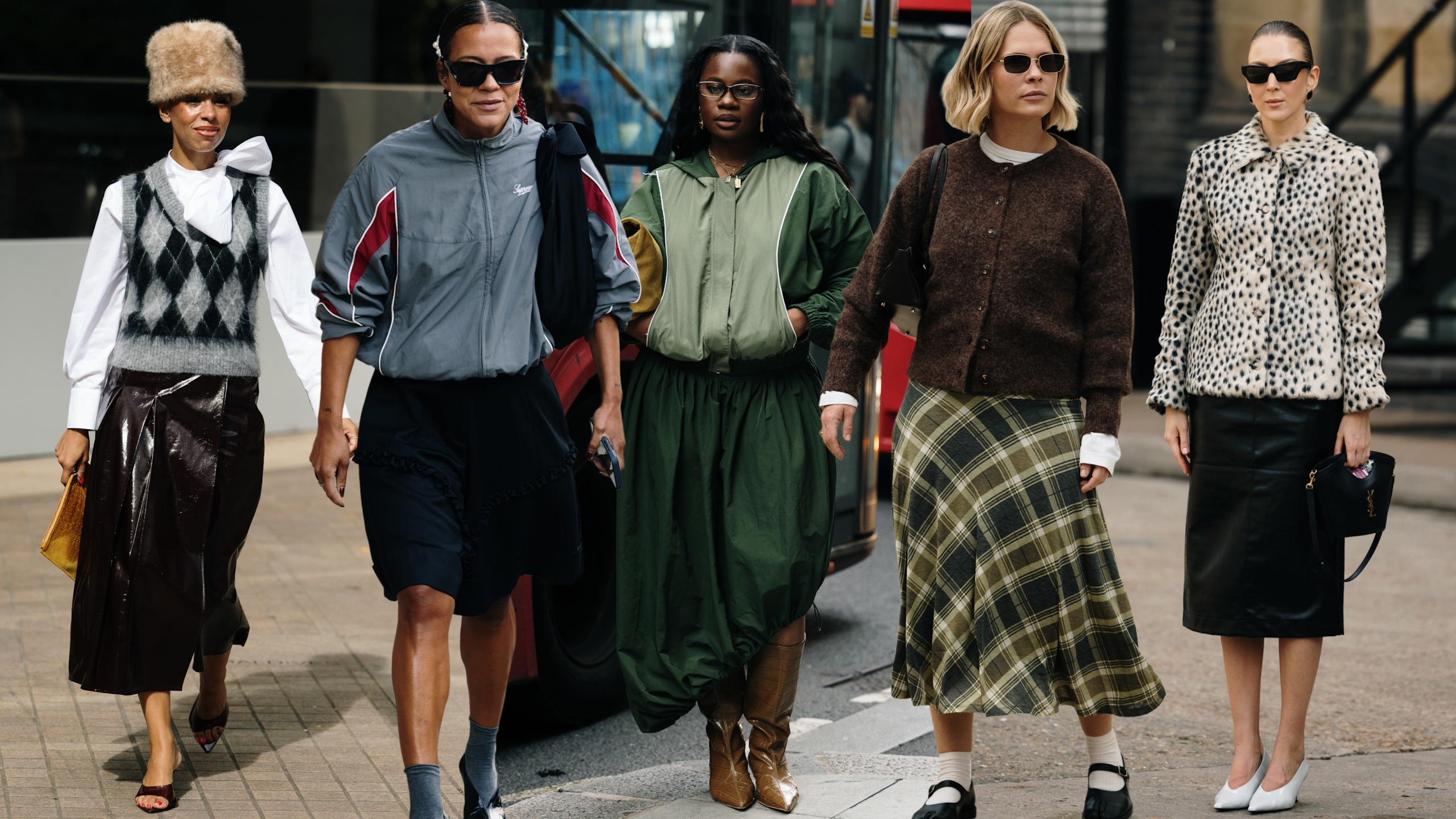 collage of street style from london fashion wek spring 2027