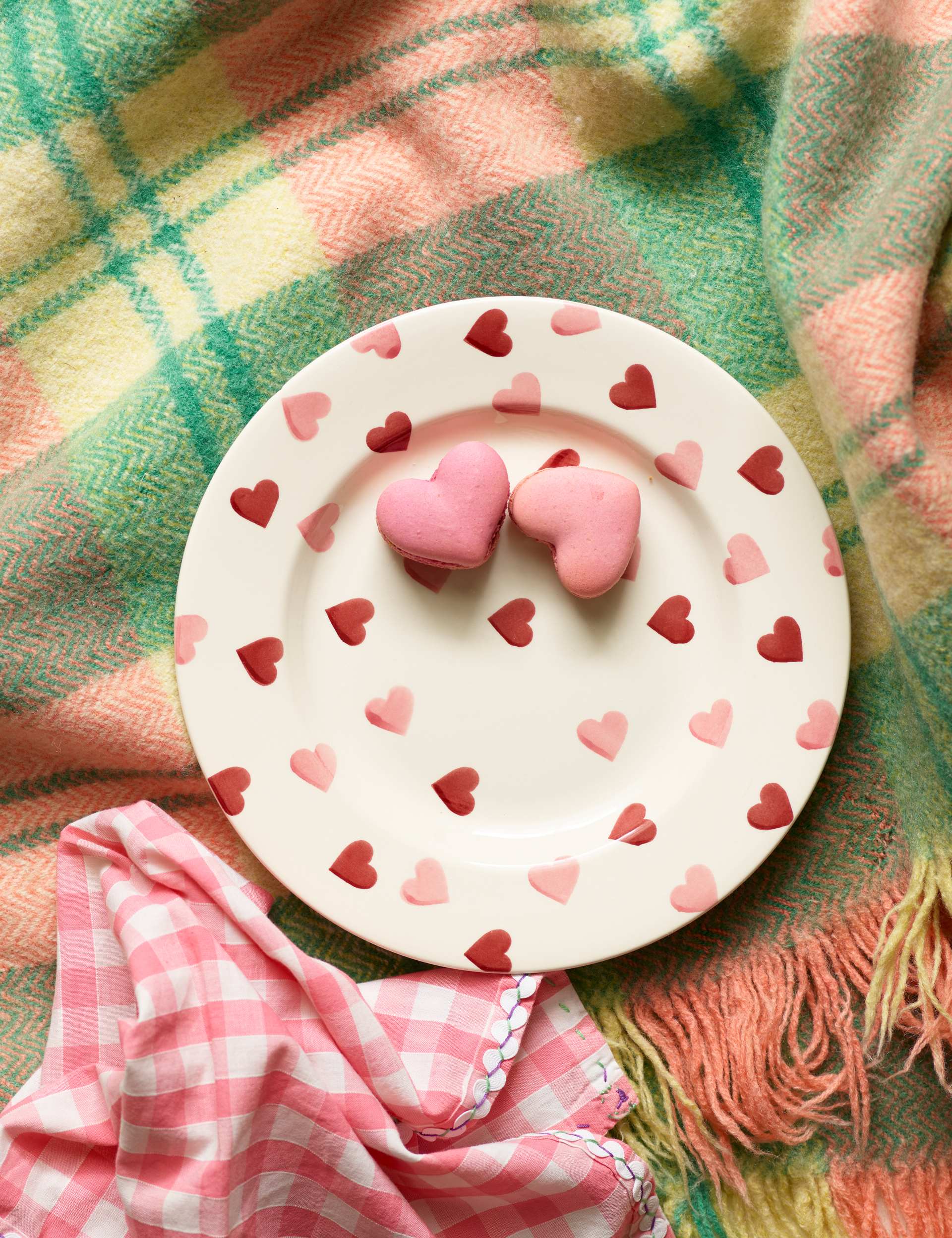 Pink Hearts Side Plate
