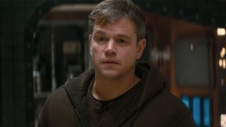 Matt Damon looking upset in Interstellar.