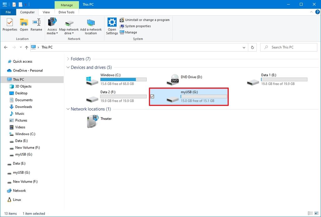 How to transfer files from a USB flash drive to a PC on Windows 10 ...