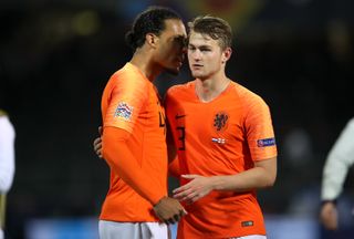 Matthijs de Ligt (right) joined Juventus after departing Dutch side Ajax