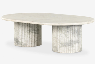 marble reeded coffee table