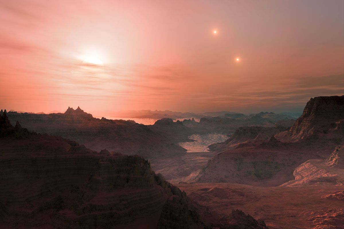 super earth gliese 667 cc sunset