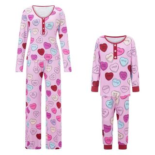 Love heart mini me pyjamas from Amazon