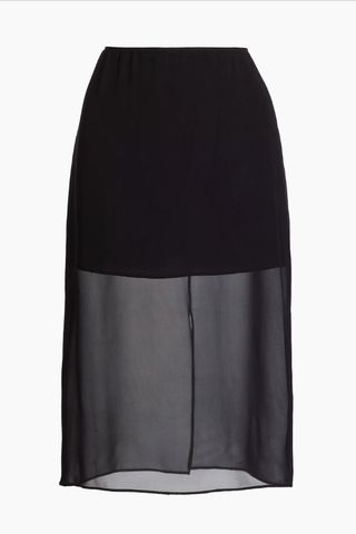  Vince Sheer Silk-Blend Pencil Skirt