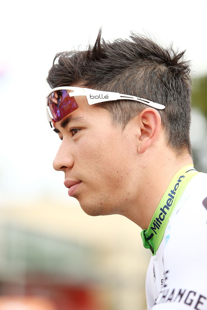Caleb Ewan of Orica GreenEDGE prepares bofore competing during stage 1 of the 2016 Tour Down Under