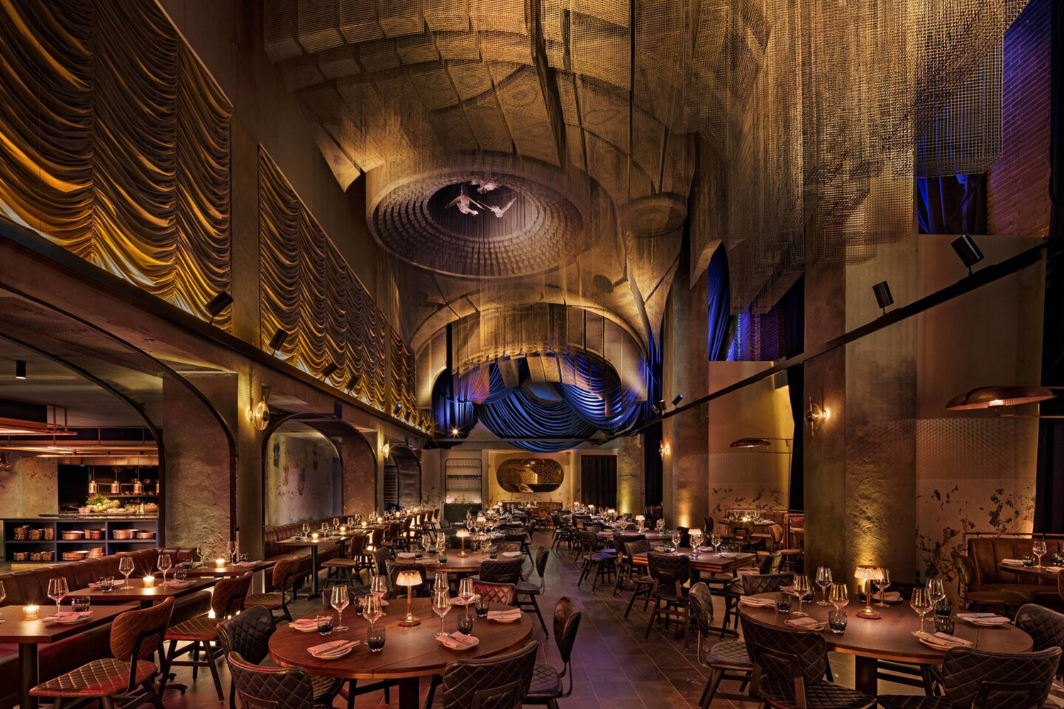Theatrical restaurant at the Moxy East Village