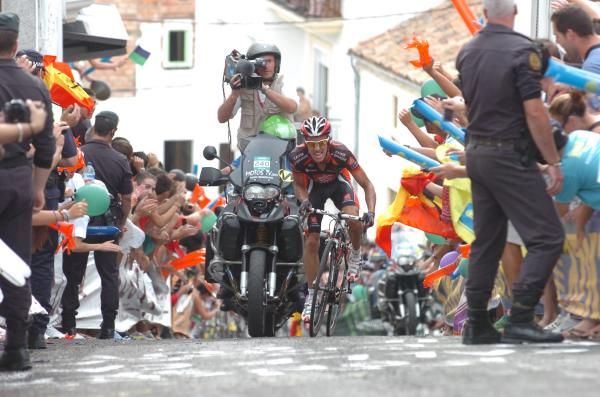 Rigoberto Uran (Caisse d'Epargne) on the road to Valdepe&ntilde;as de Ja&eacute;n