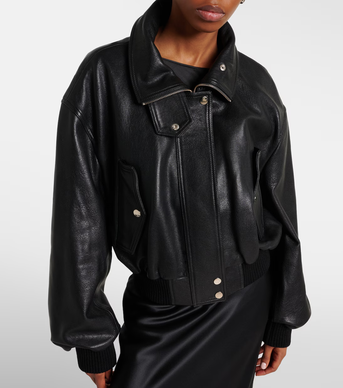 Nour Hammour, Briar Leather Bomber Jacket