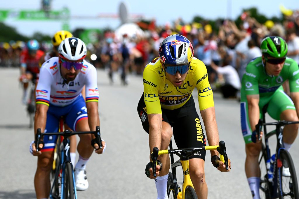Wout van Aert and Peter Sagan at the 2022 Tour de France