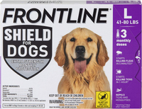 FRONTLINE Shield for Dogs Flea &amp; Tick Treatment, 41-80 lbs RRP: $43.99 | Now: $39.94 (3 doses)| Save: $4.05 (9%)