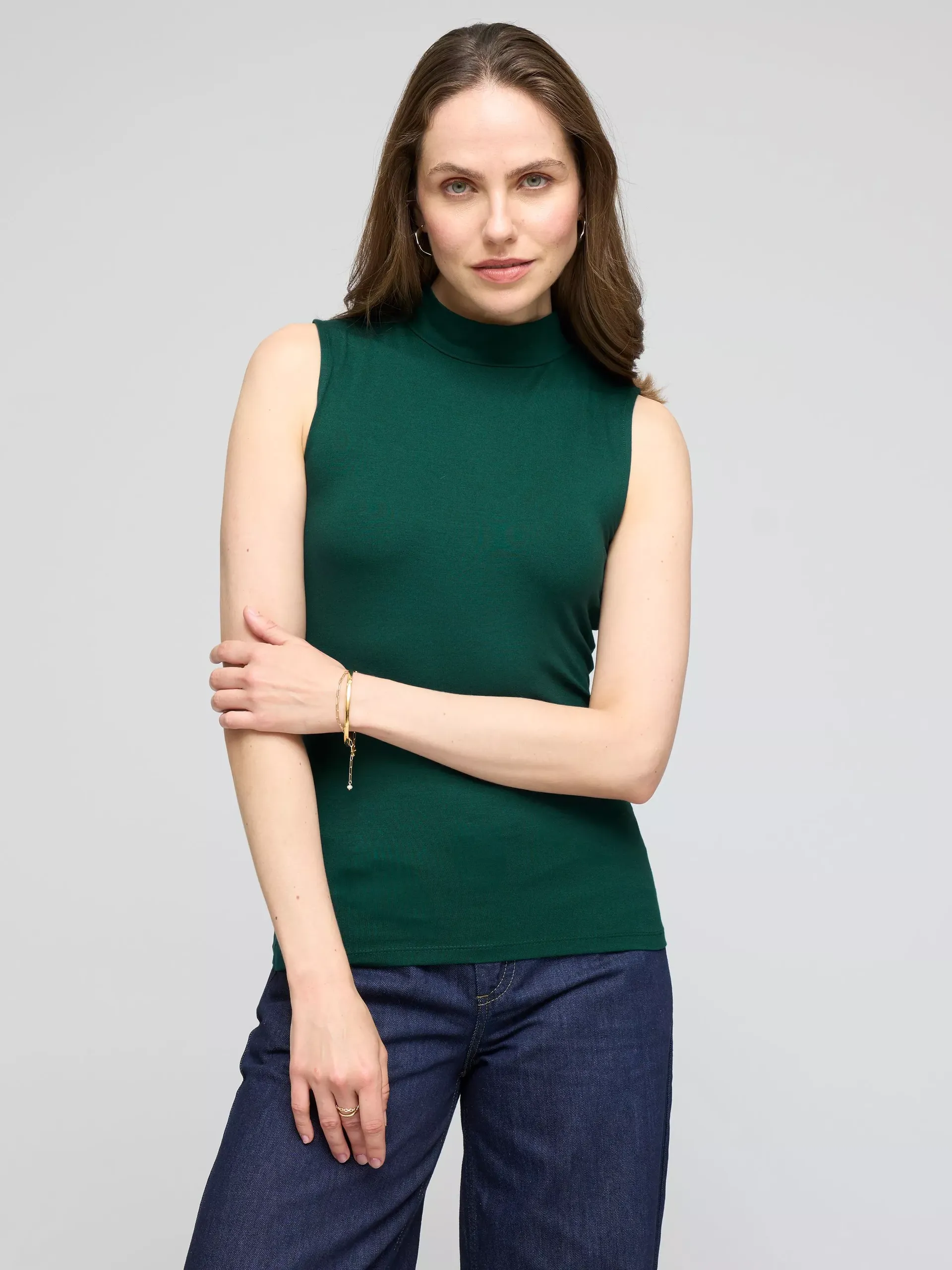 Celtic & Co. Mock Sleeveless Top
