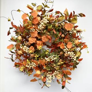 24 Farmhouse Fall Autumn Berry Front Door Wreath