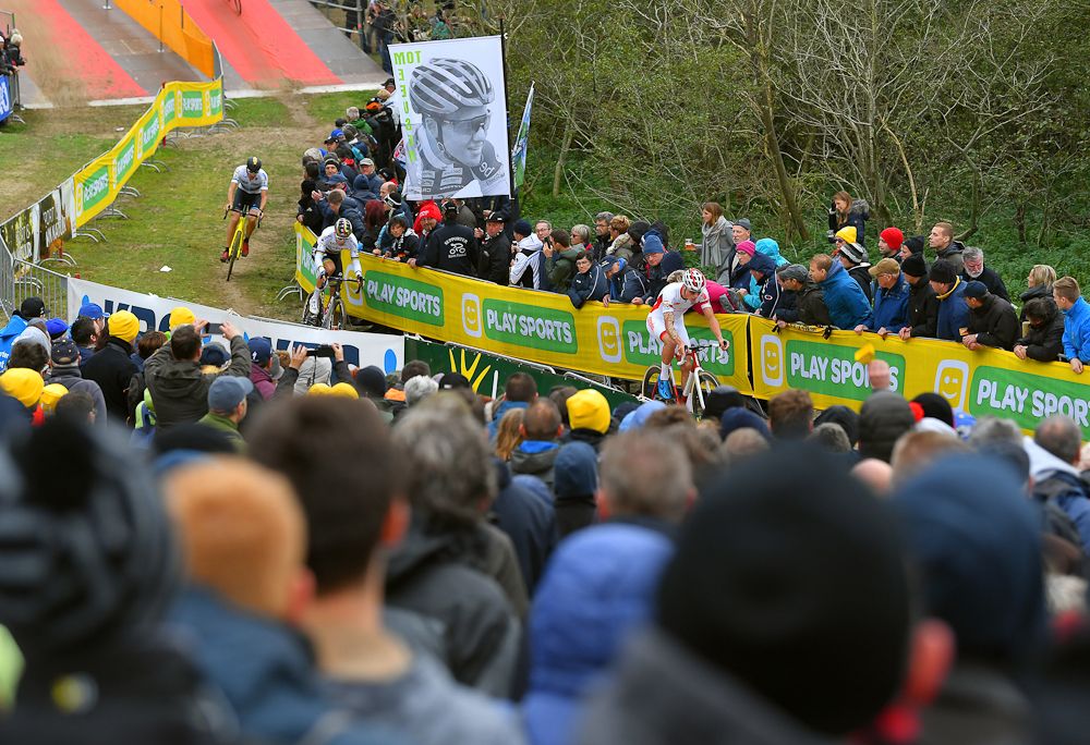 Spectators watch the action at Koksijde