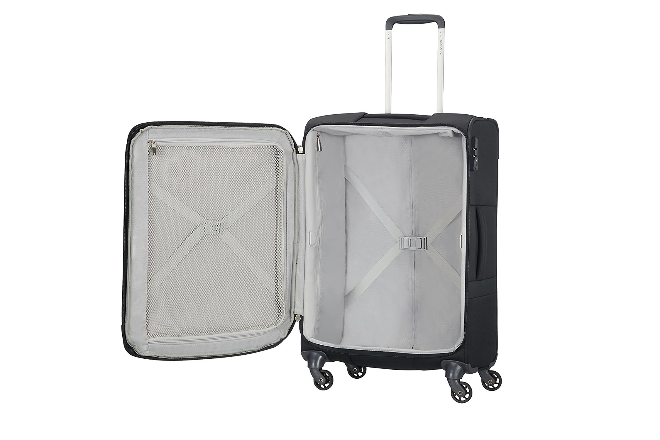 The Amazon listing image for the Samsonite Base Boost Spinner L