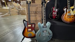 A haul of counterfeit Gibson guitars